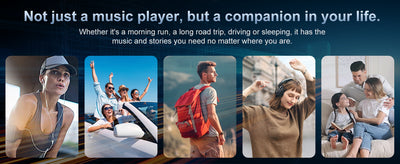 WiFi MP3 Player Oilsky-M303/Bluetooth 5.0/4.0 inch 1080P Full Touch Screen MP4/With Speakers, Portable Digital HiFi FM/ Support