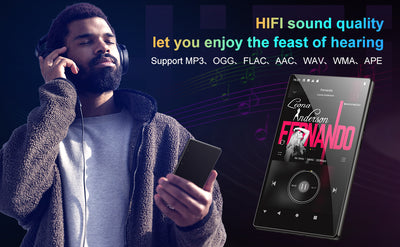 Fanvace 80GB MP3 player (with Bluetooth, WiFi, 5.0’ touchscreen and speakers) Spotify, Audible, Play Store