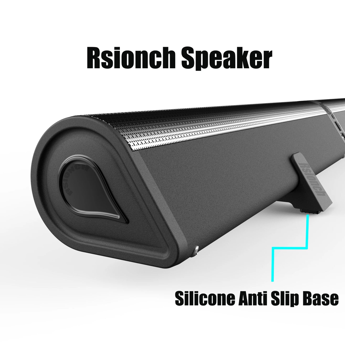 TV Soundbar Stereo 2-in-1 Detachable Bluetooth Speaker FM Radio Column Sound Bar Speaker Split 2 Speakers for Stand or Flat