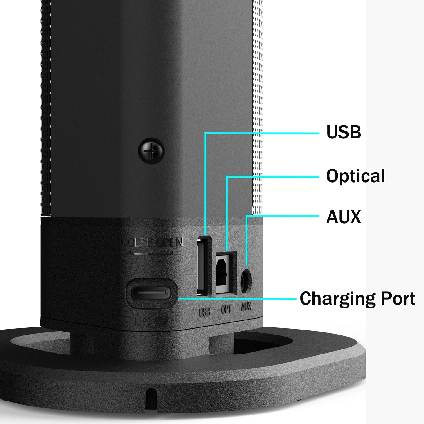 TV Soundbar Stereo 2-in-1 Detachable Bluetooth Speaker FM Radio Column Sound Bar Speaker Split 2 Speakers for Stand or Flat