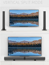 TV Soundbar Stereo 2-in-1 Detachable Bluetooth Speaker FM Radio Column Sound Bar Speaker Split 2 Speakers for Stand or Flat