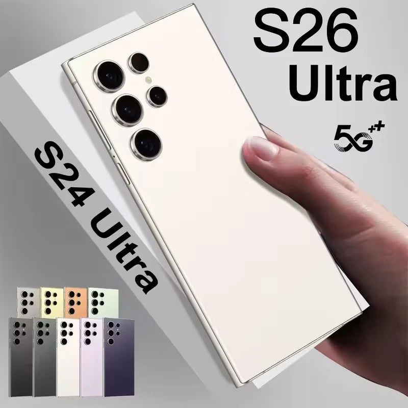 2025New S26 Ultra 7.3HD Cellphones Global Version 4G 5G Original Smartphone Dual SIM Android 14 Cell Phone 7800mAh Mobile Phones