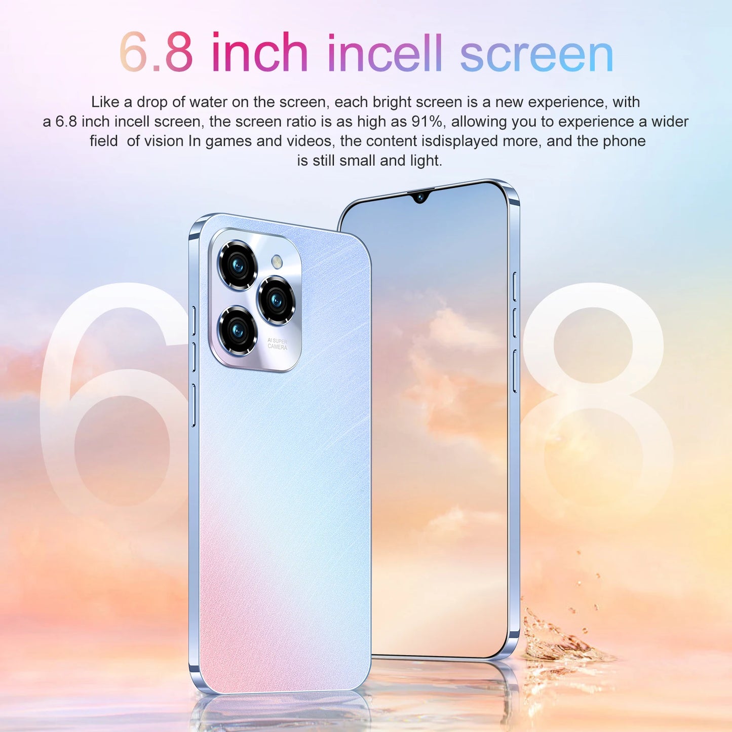 2025 HOT 40 Pro Original For Brand New  Smartphone 6.8 inch Full Screen 4G 5G Cell Phone 6800mAh Mobile Phones Global Version