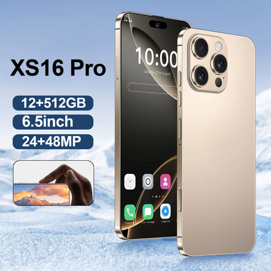 XS16 Pro NEW 2025 HOT Original For Brand Smartphone 6.5 inch New Full Screen CellPhone 5200mAh Mobile Phones Global Version