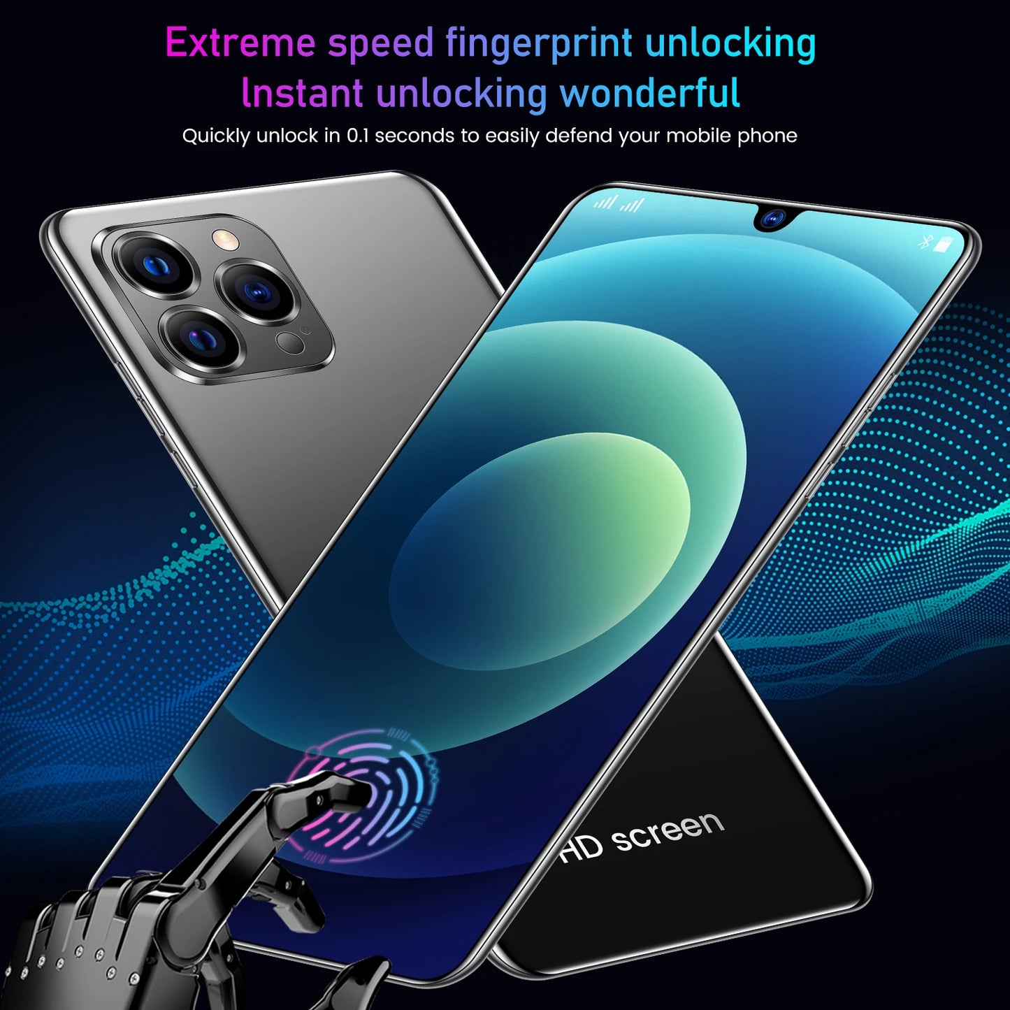 XS16 Pro NEW 2025 HOT Original For Brand Smartphone 6.5 inch New Full Screen CellPhone 5200mAh Mobile Phones Global Version