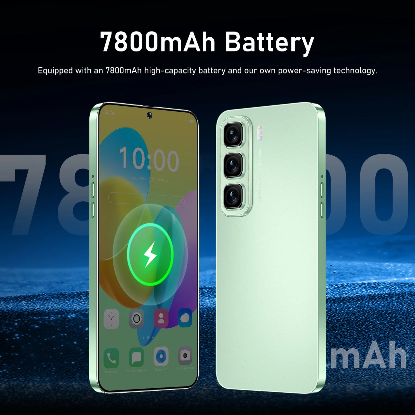 HOT 50 Original For Brand 2025 New Smartphone 7.3 inch Full Screen 4G 5G Cell Phone 7800mAh Global Version Mobile Phones