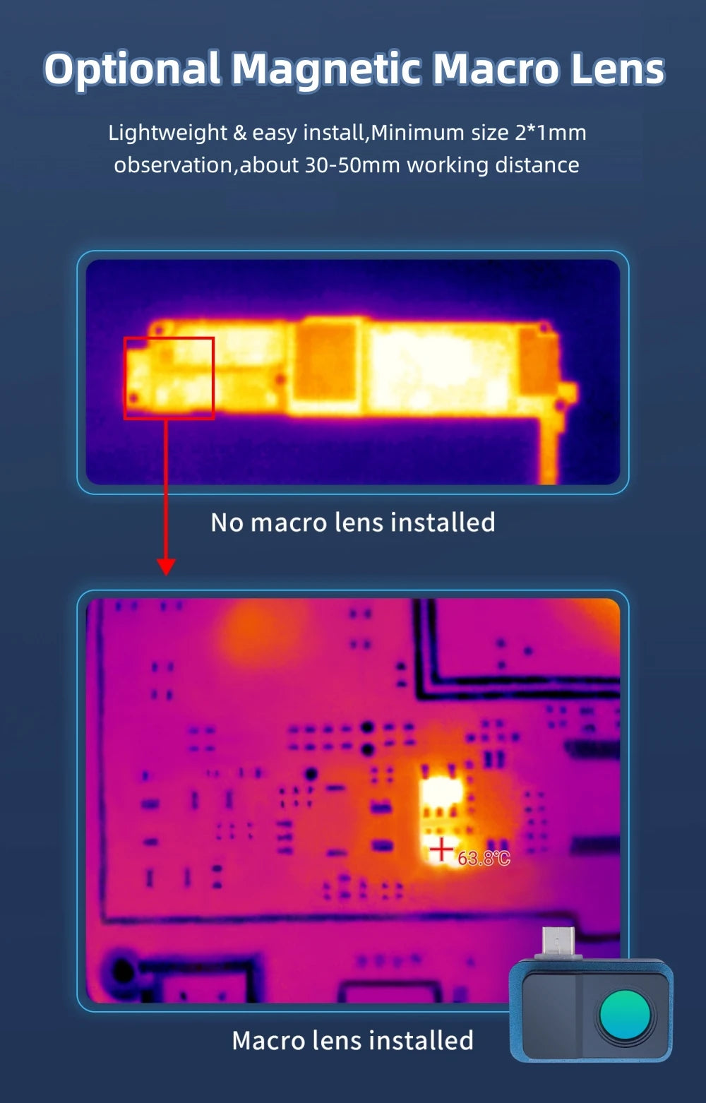 TOOLTOP T7 256*192 Android Type-C Thermal Imager 25Hz Mobile Thermal Imaging Camera for Solar Panel Power Device Fault Detect