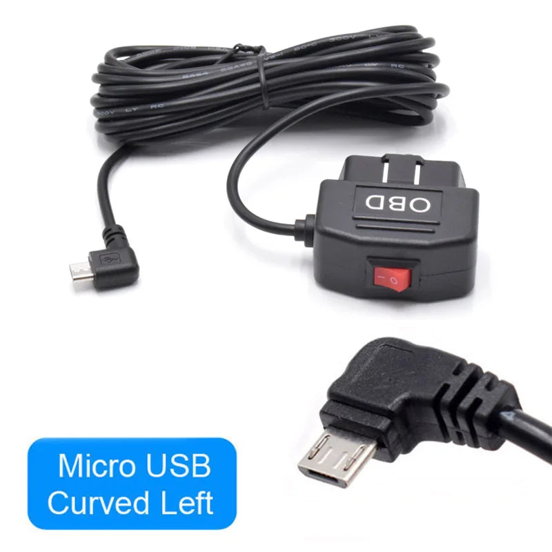 XCGaoon 24Hours Car OBD Hardwire Kit With Mini Mico USB Port 5V 3A Charging Cable For XiaoMi 70Mai YI 360 Dash Cam DVR