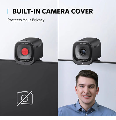 Anker PowerConf C200 2K Webcam for Laptop Computer mini usb web camera Noise Cancelling Stereo Microphones web cam
