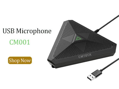 Conference Microphone, CMTECK USB Computer Micro CM003, Mute Function, Omnidirectional Mic for Laptop PC