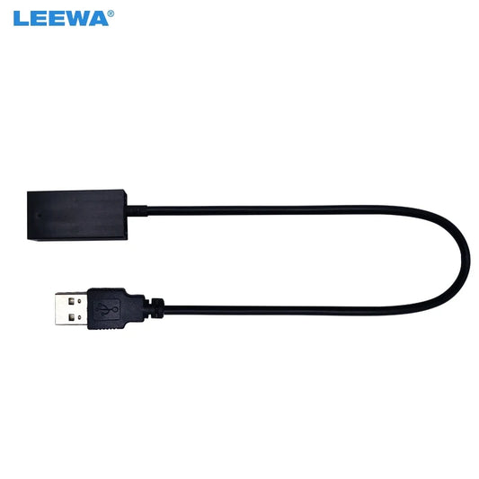 LEEWA USB AUX Extension Adapter Cable Wire For MITSUBISHI Outlander/ASX/Lancer 2009~Onward OEM Head Unit Audio Media System