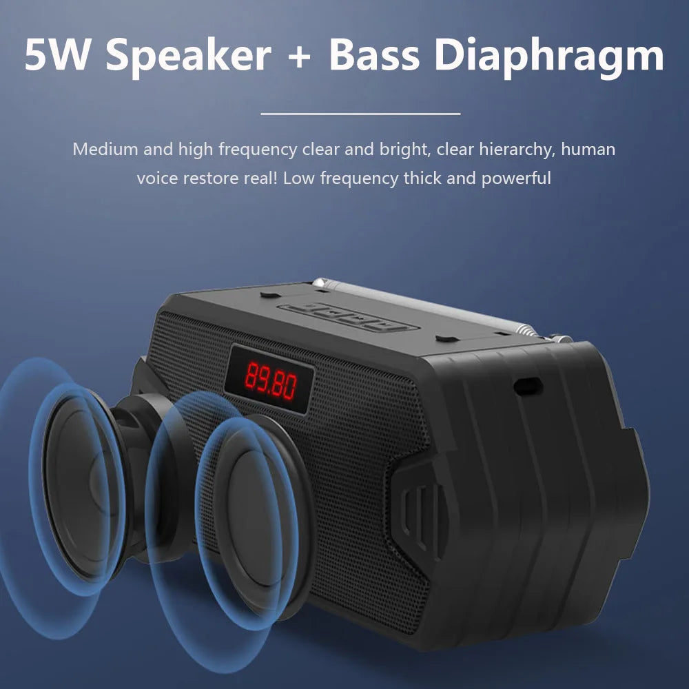 Portable Wireless Speaker Bluetooth-compatible Bass Mini Subwoofer Support TF Card MP3 Music USB Speaker With FM Radio Receiver