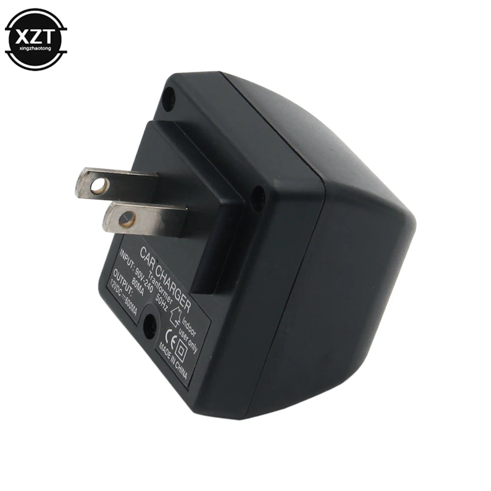 AC Adapter with Car Socket Auto Charger 220V AC to 12V DC US UK Plug for Car Electronic Devices