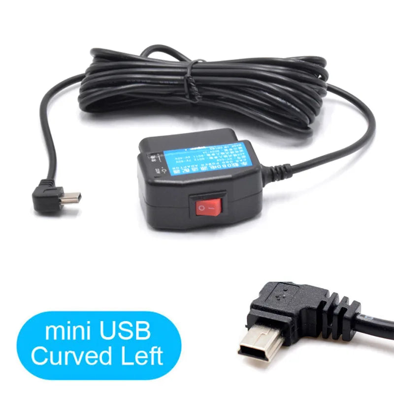 XCGaoon 24Hours Car OBD Hardwire Kit With Mini Mico USB Port 5V 3A Charging Cable For XiaoMi 70Mai YI 360 Dash Cam DVR