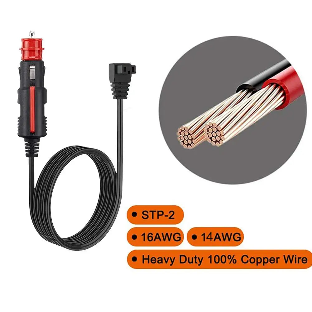 2/3/4M For Car Refrigerator Warmer Extension Power Cable Car Fridge Cigarette Cable Cooler Charging Replacement Line