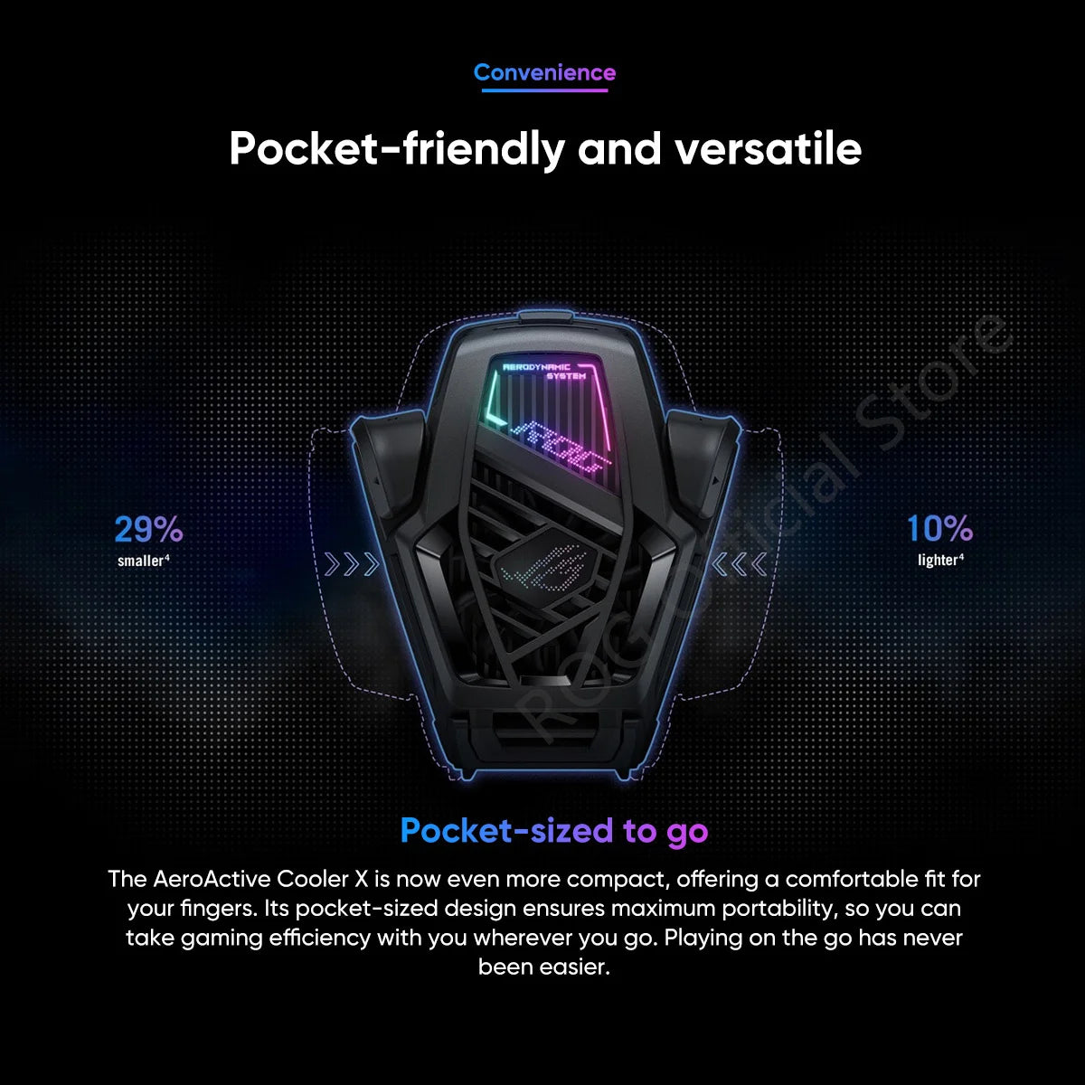 Original ASUS ROG AeroActive Cooler X ROG Phone 8 Funcooler with Fan Holder ROG Phone 8 Pro cooler USB-C Charging