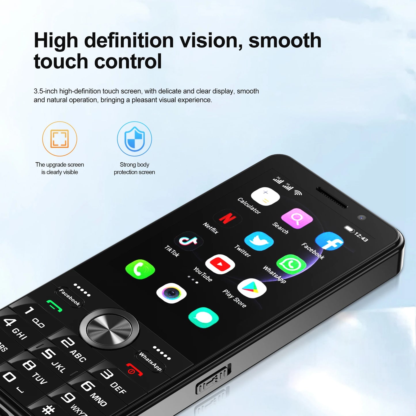 SERVO F24 PRO Android Smartphone 4G Network Google Play WiFi 2500mAh Battery Flashlight 3.5“ Touch Screen Smart Phone 2 SIM Card