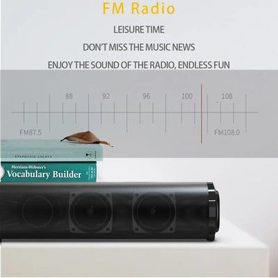 Portable Wireless Bluetooth Sound Bar Speaker Subwoofer TV Projector Desktop Home Outdoor Stereo Sound Ystem Super Power Speaker
