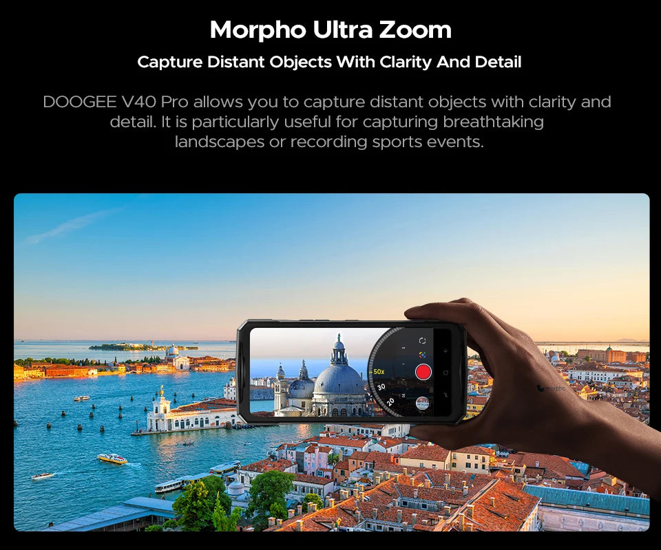 DOOGEE V40 Pro 5G Rugged Phone 6.78" 16GB+512GB Gaming Phones Dimensity 7300 200MP AI Camera 8680mAh Android 14