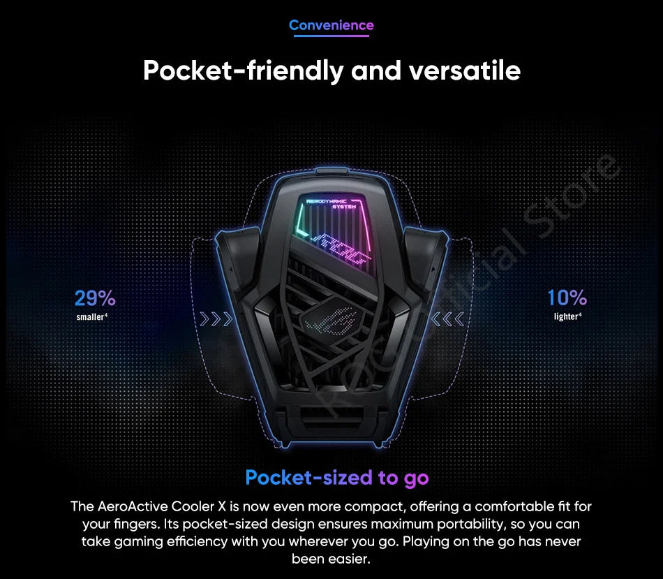 Original ASUS ROG AeroActive Cooler X ROG Phone 8 Funcooler with Fan Holder ROG Phone 8 Pro cooler USB-C Charging