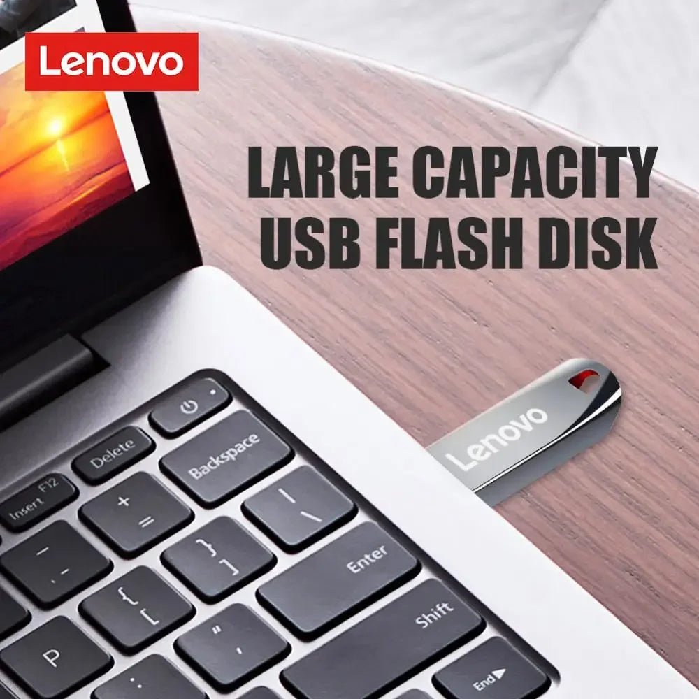 Lenovo 3.0 Pen Drive Metal High Speed Flash Drive 2TB1TB 512GB USB Memory Stick Pen Drive 128GB Suitable for PC/Laptop/PS4 Contr