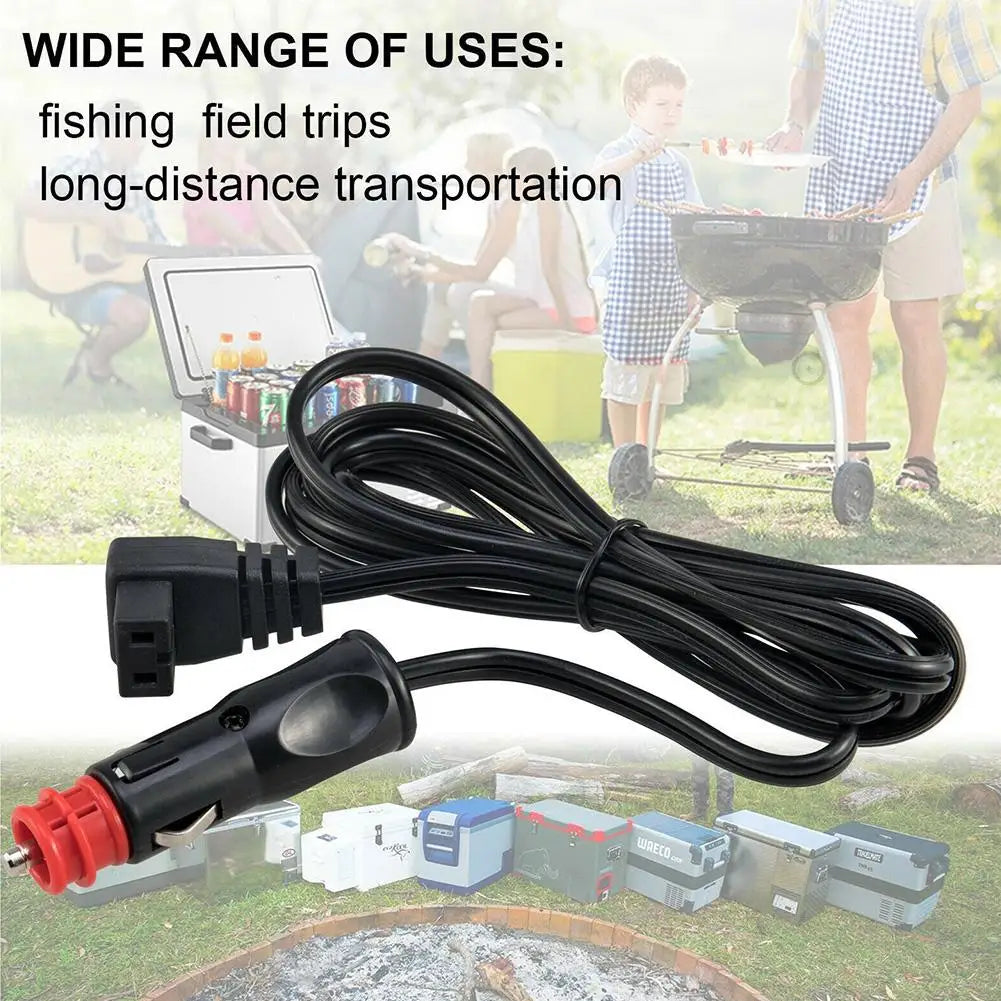 12/24V Car Fridge Plug Cable 2/3/4m 18AWG Car Refrigerator Plug Cigarette Lighter 2m Charging Travel Camping Supplies