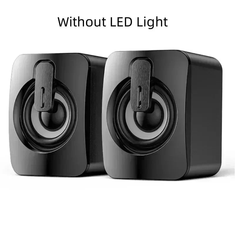 Computer Speakers PC Sound Box HIFI Stereo Microphone with LED Light for Desktop Computer Surround Music RGB Gaming Speakers