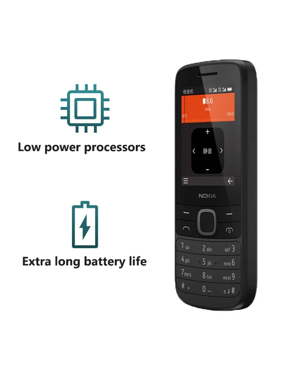 Nokia 215/225 4G Mobile Phone 2.4" Dual SIM Bluetooth  1150mAh Long Standby Hebrew Key used phone