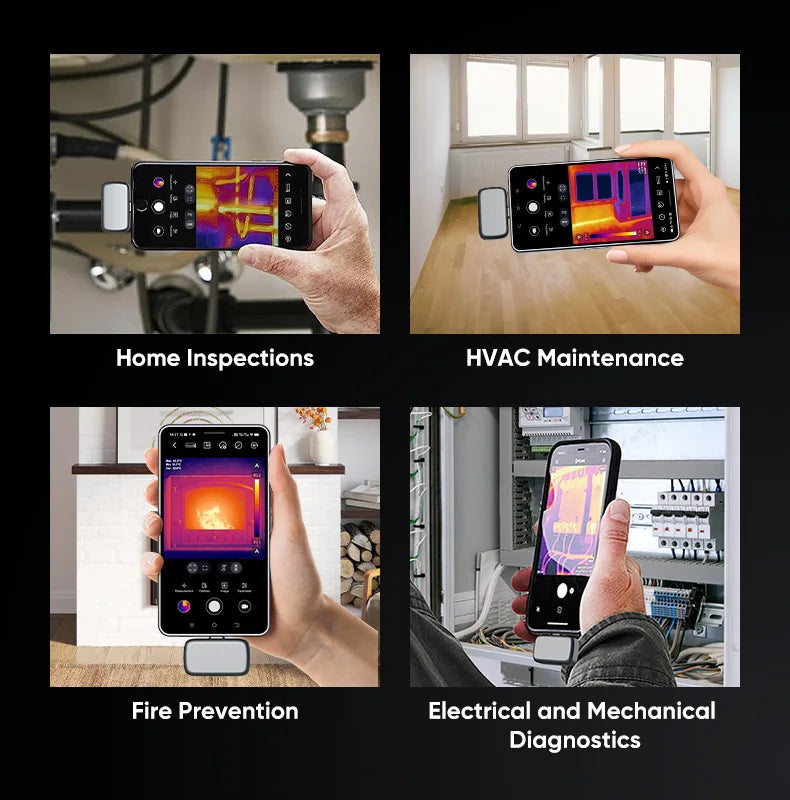 GW192A New Thermal Imaging Camera for iPhone & Android Phone Infrared Thermal Imager Inspection Repair Thermographic Camera