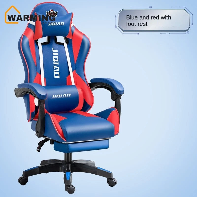 Warming Modern Minimalist Home Gaming Chair With Footrest Internet Cafe Computer Chair Reclining Live Streaming Rotating Chair