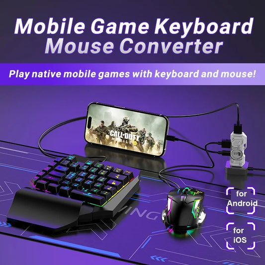 Gamwing M9 Mobile Game Keyboard & Mouse Controller Converter Adapter for Native Games Call of Duty for Android & iOS