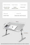 Foldable Lift Laptop Desk for Bed with Radiator Adjustable Stand Lap Table Breakfast Tray Desk with Drawer for Working Gaming