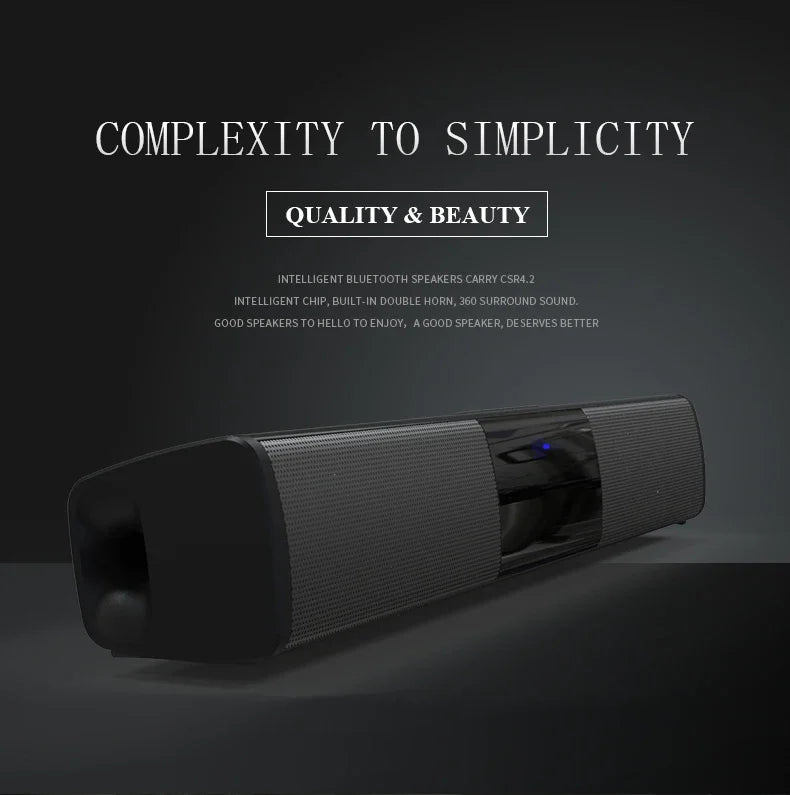 Portable Wireless Bluetooth Sound Bar Speaker Subwoofer TV Projector Desktop Home Outdoor Stereo Sound Ystem Super Power Speaker