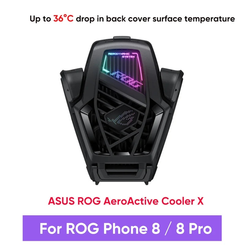 Original ASUS ROG AeroActive Cooler X ROG Phone 8 Funcooler with Fan Holder ROG Phone 8 Pro cooler USB-C Charging