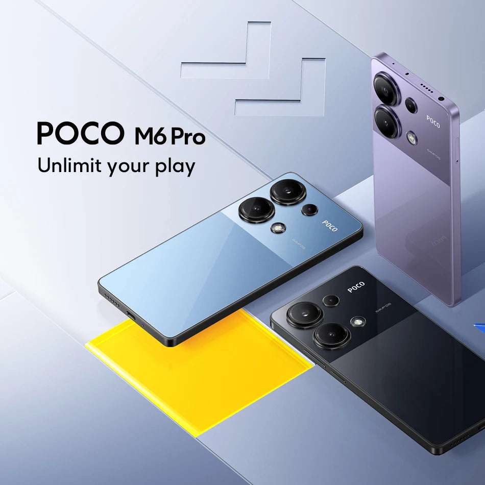 Global Version POCO M6 Pro 256GB/512GB Smartphone 120Hz AMOLED Display 64MP Triple Camera 67W Turbo Charging MTK Helio G99-Ultra