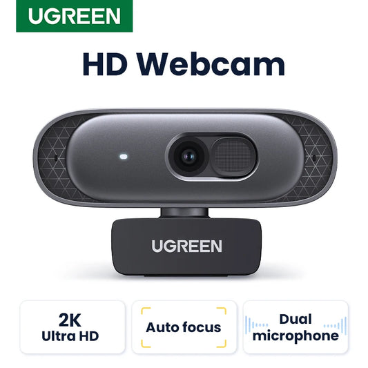 UGREEN USB Webcam 2K HD Mini Webcam For Laptop Computer Web Camera Dual Microphones for Youtube Zoom Video Calling 2K USB webcam