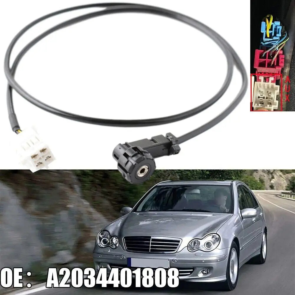 4pin AUX Auxiliary Cable For Mercedes C-Class W203 CLK W209 2000-2007 Auxiliary Cable Automotive Interior Accessories