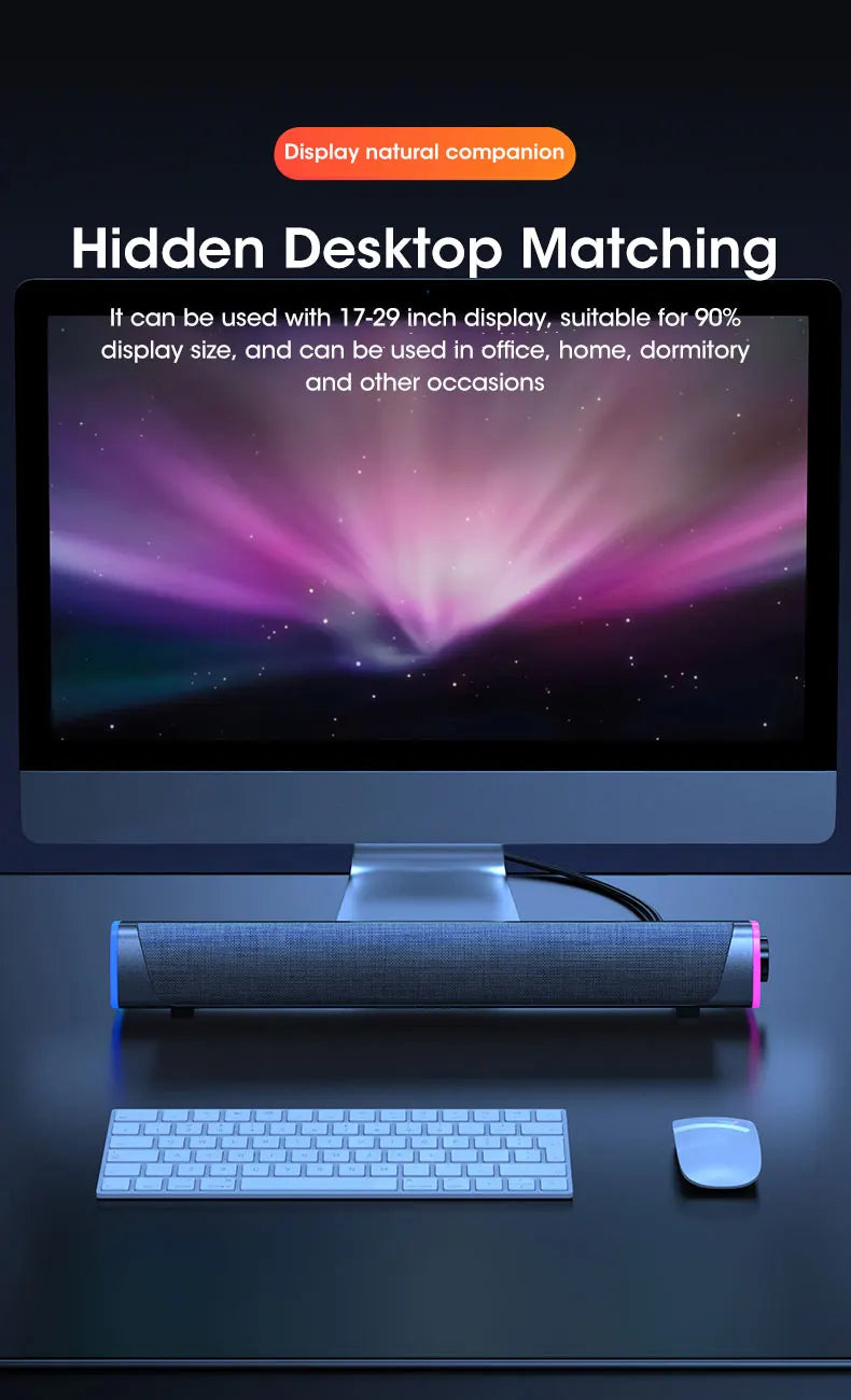 4D Computer Speaker Bar Stereo Sound Subwoofer Bluetooth Speaker For Macbook Laptop Notebook PC Music Player Wired Loudspeaker