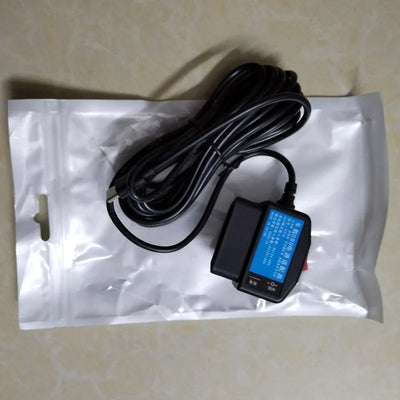 Input 12V-40V to 5V/3A Car Dash Cam Hardwire Kit Type-C Min/Micro USB Head Car Charger OBD Step Down Cable DVR GPS 3.5 Meters