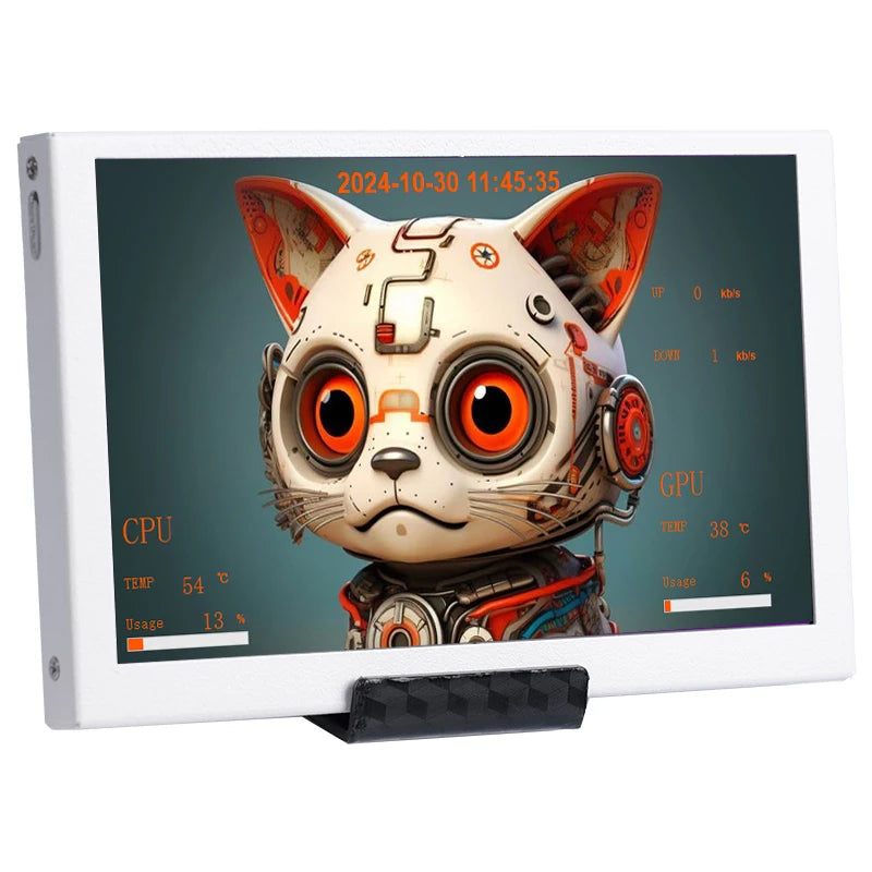 5 Inch IPS USB Secondary Screen 800x480 Type-C LCD Computer Hardware Monitor Music Spectrum Analysis Display No AIDA64