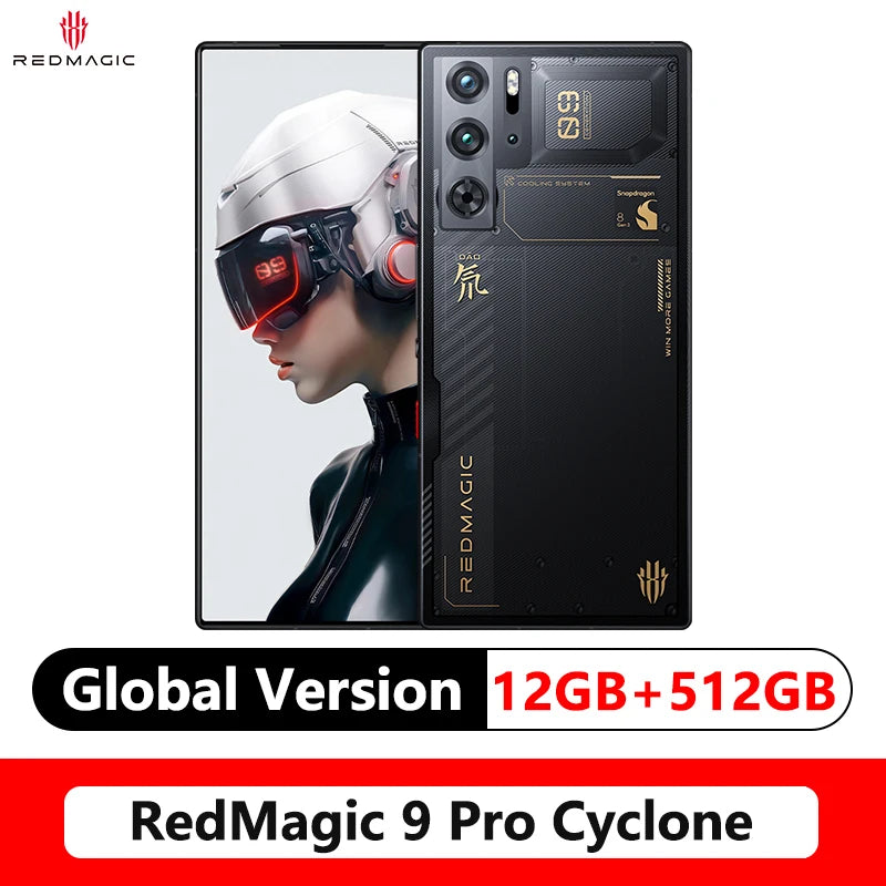 Original Global Version RedMagic 9 Pro 5G Phone 6.8" Q9+ Full Flat FHD+ Gaming Phone Snapdragon 8 Gen 3 6500mAh 50MP NFC