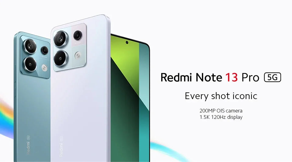 Xiaomi Redmi Note 13 Pro 5G Smartphone Snapdragon® 7s Gen 2 200MP OIS Camera 67W Turbo Charging 1.5K 120Hz AMOLED Display NFC