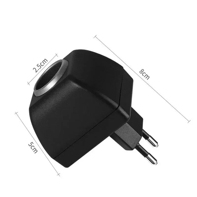 AC Adapter with Car Socket Auto Charger EU Plug 220V AC To 12V DC for Car Electronic Devices Auto Accessories Home Use