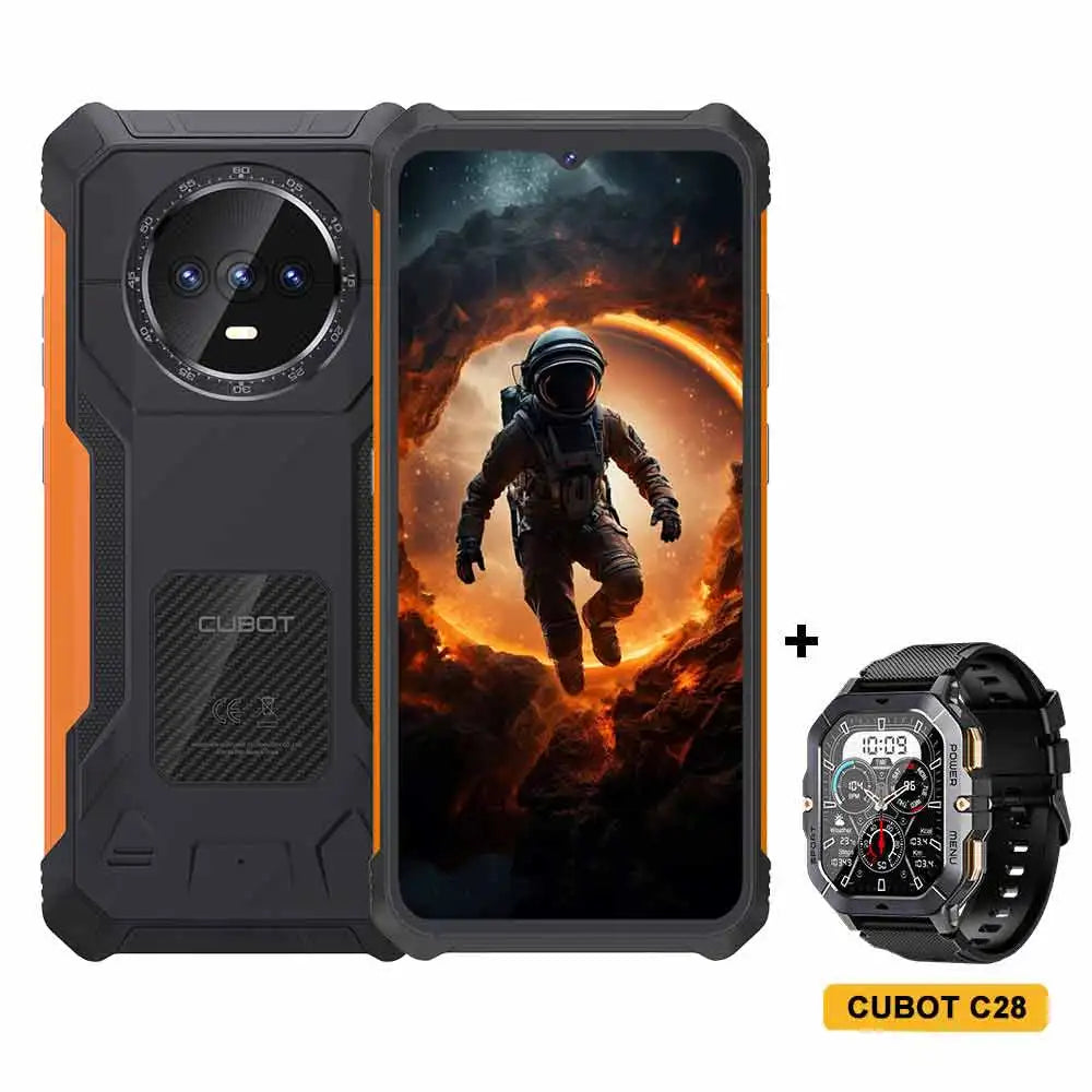 Cubot KingKong ES Ultra-thin Rugged Android Smartphone, 16GB RAM(6GB+10GB), 128GB ROM, 6.56" 90Hz Screen, 48MP Camera, 4G Phone