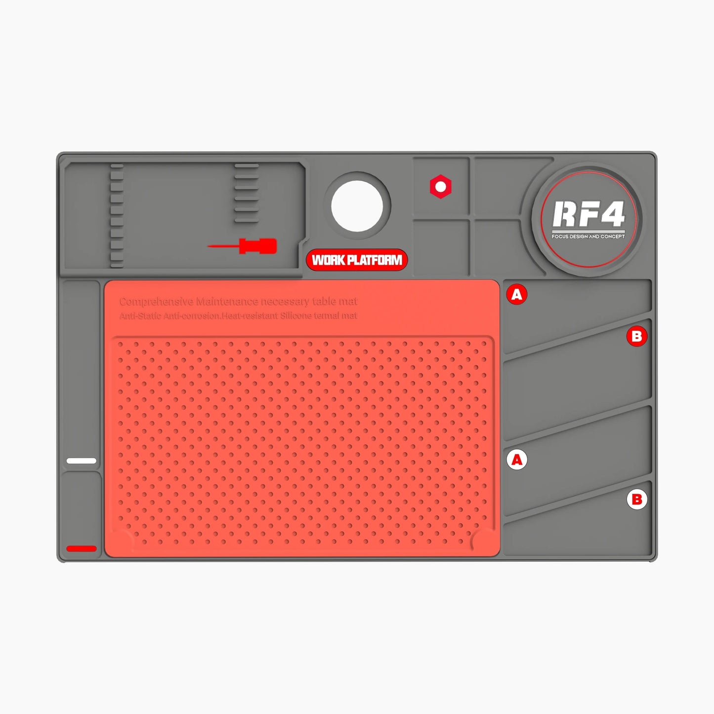 RF4 Insulated Silicone soldering Mat Welding 260x380MM BGA Desktop Station Phone Repair Pad Maintenance Platform RF-PO2 Repair