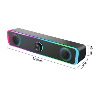 3W*2 Bluetooth Speaker 4D Stereo Surround Speakers Mini Subwoofer Sound Bar For Laptop PC Computer USB DC 5V