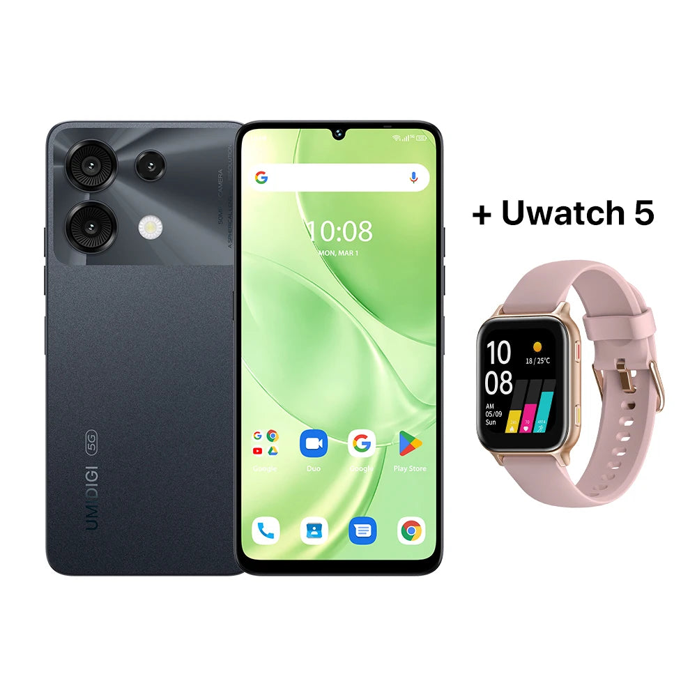 UMIDIGI G9 5G Smartphone 5G Android 14 8-Core 6+6GB 128GB 6.75” 90Hz HD+ 50MP 5000mAh 18W Charging 5G cellphone