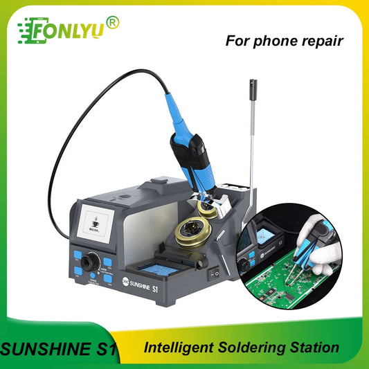 SUNSHINE S1 Electric Soldering Iron Station Precision Tweezers for Mobile Phone Motherboard PCB Repair Welding Desoldering Tools