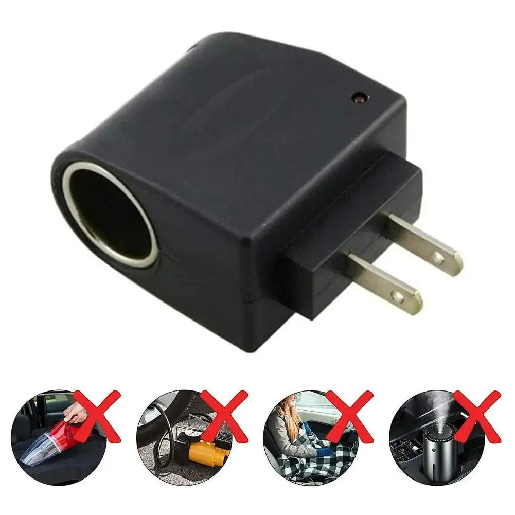 AC Home Wall Outlet Power To 12V Car Charger Cigarette Lighter Adapter Inverter