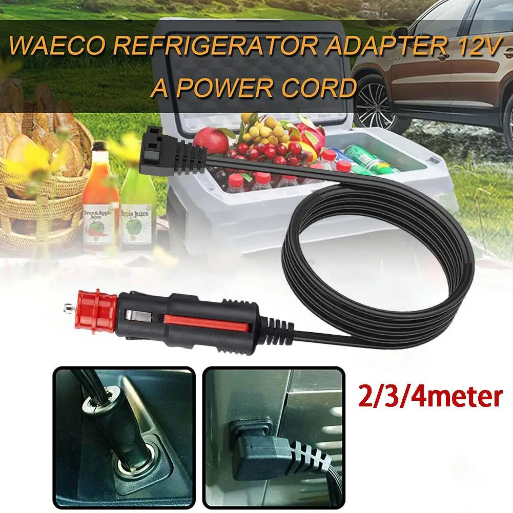 12/24V Car Fridge Plug Cable 2/3/4m 18AWG Car Refrigerator Plug Cigarette Lighter 2m Charging Travel Camping Supplies